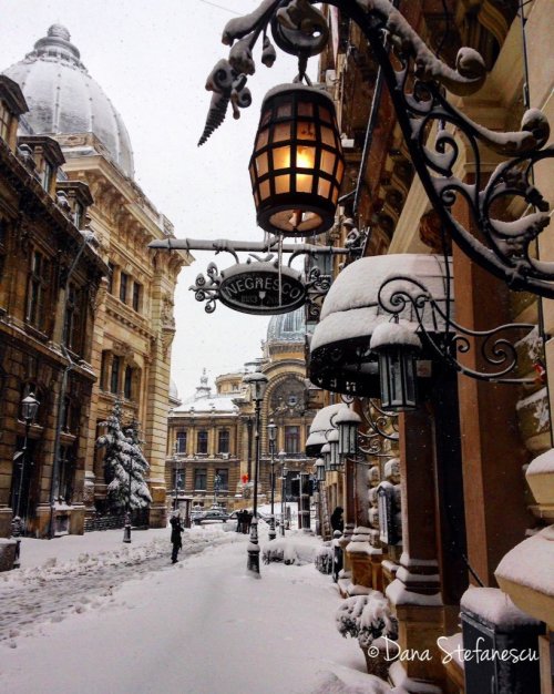 theseromaniansarecrazy:Winter in Bucharest, a great photo by Dana Stefanescu.