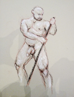 paullablanc:  Drawing of me at a Figure Drawing