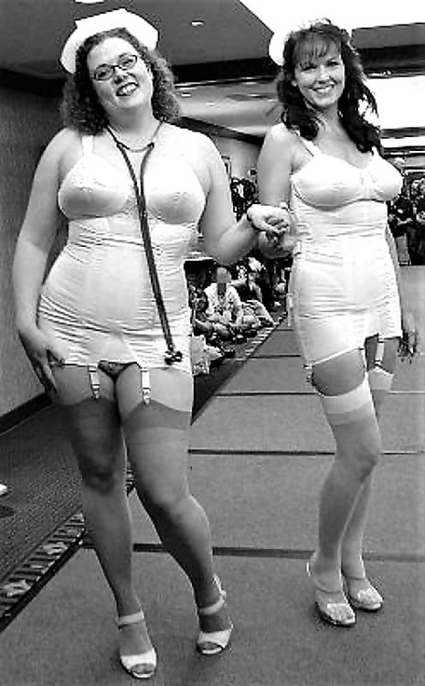 lovesgirdles:These are the “ED” nurses. No need for the little pill! Classic vintage cor