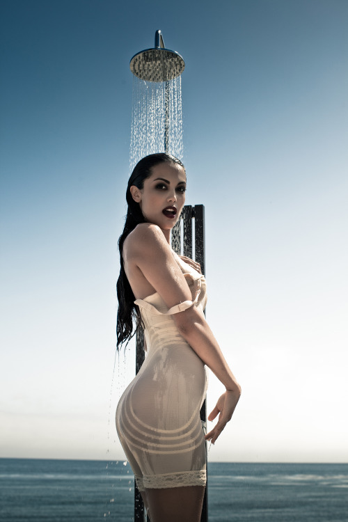 RIVIERA editorial shoot for Playboy model : Raquel Pomplun photographed by landis smithers