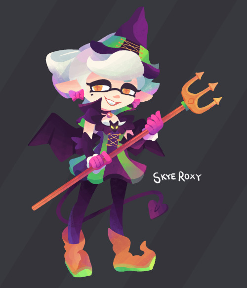 skyeroxy:A Halloween themed Marie painting that I did for an art trade.