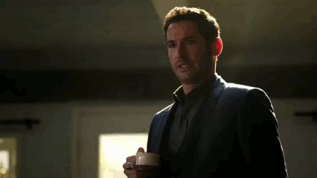 ilovelucifermorningstar:The Kermit tea sipping meme featuring The Devil