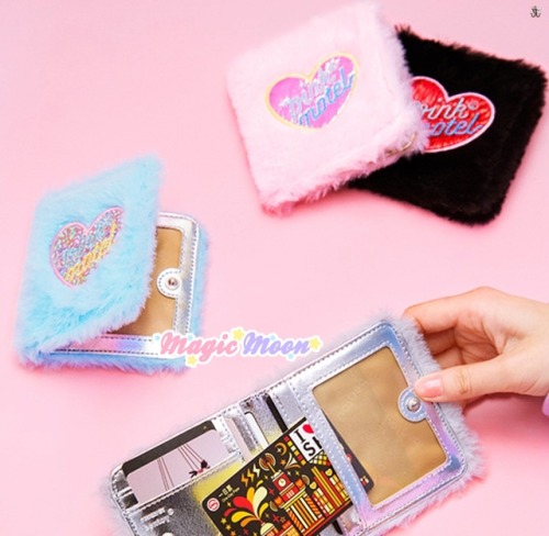 magicmoonstore: ★ Plush Wallet with Holographic Heart ★ Visit: magicmoon.storenvy.com 