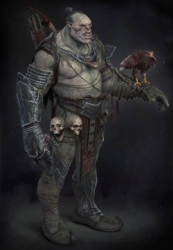 quarkmaster:    Orc hunter and his hawk    John Newell    This is your husbando now. That sulky bishi you were crushing on? He means nothing, when you thinking of you find yourself comparing to this massive chubby Orc, and find the bishi wanting. This