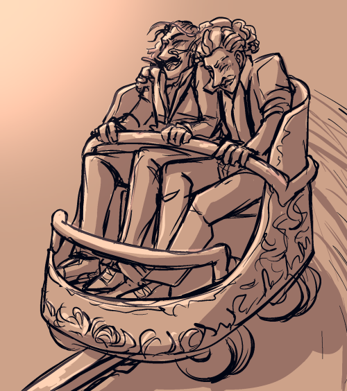 sometimes you just need to draw some cthulhu boys enjoying a normal date on coney island where nothi