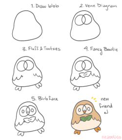 neapolico:  How to draw rowlet