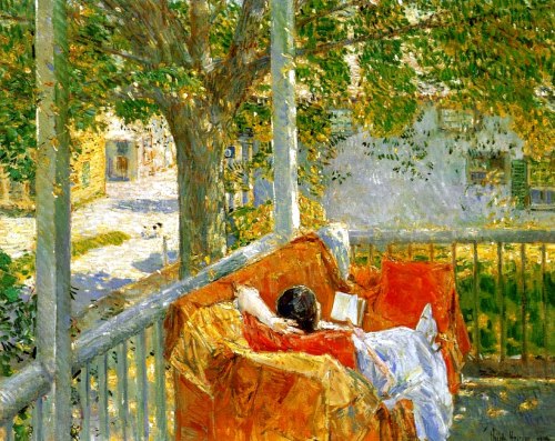 Couch On The Porch  -   Frederick Childe HassamAmerican  1859-1935Impressionism