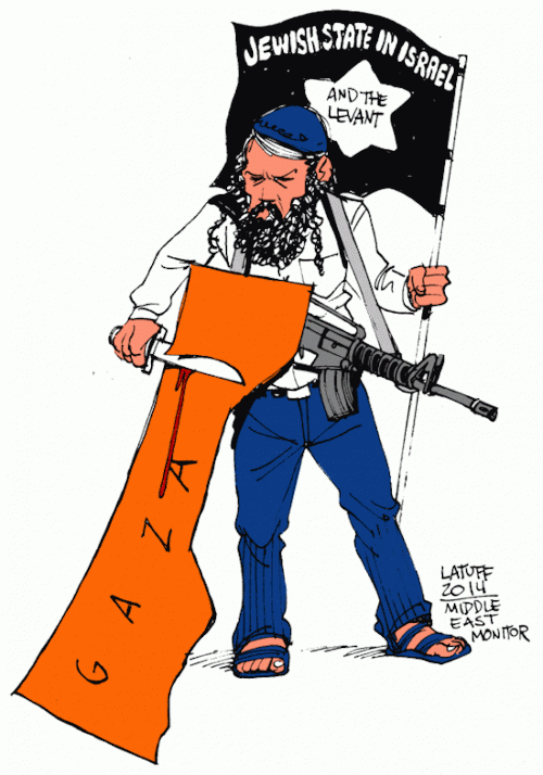 littlegoythings:anagennao:lovemeena:He is Cartoonist, Carlos Latuff. He draws cartoons of anti-Zioni
