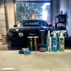 chemicalguys:  Showin a little @chemicalguys love to the 5.0 today #darkhorse #blackagain #hellaclean #chemicalguys #doworkson