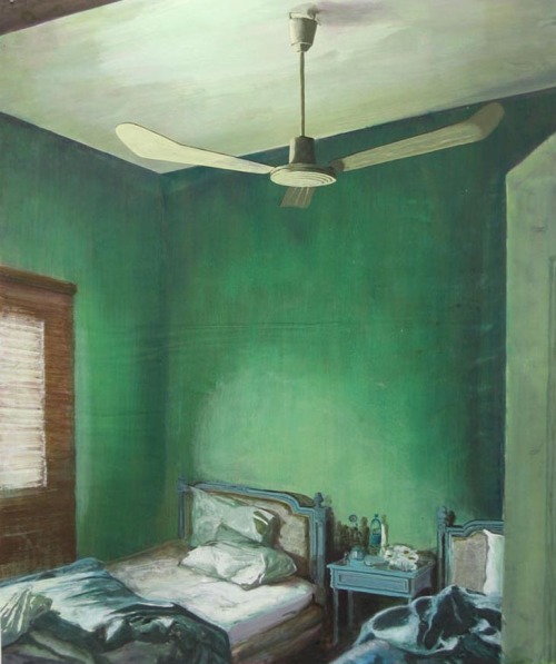 huariqueje:Interior # 17   -   Arjan van Helmond, 2005.Dutch,b.1971 -Acrylic and gouache on paper, 1