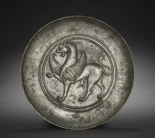 Plate with Winged GriffinSoghdia, Hephtalite Period, 6th-7th CenturyCleveland Museum of Art