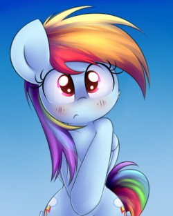 heavymetalbronyyeah:  Dash be like .///.