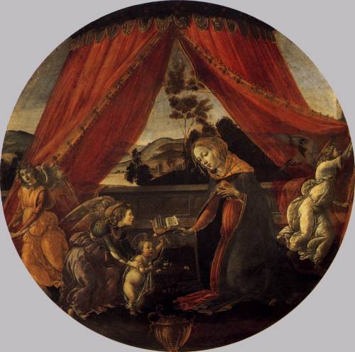 Artist-Botticelli:  Madonna With Child And Three Angels, 1493, Sandro Botticellimedium: