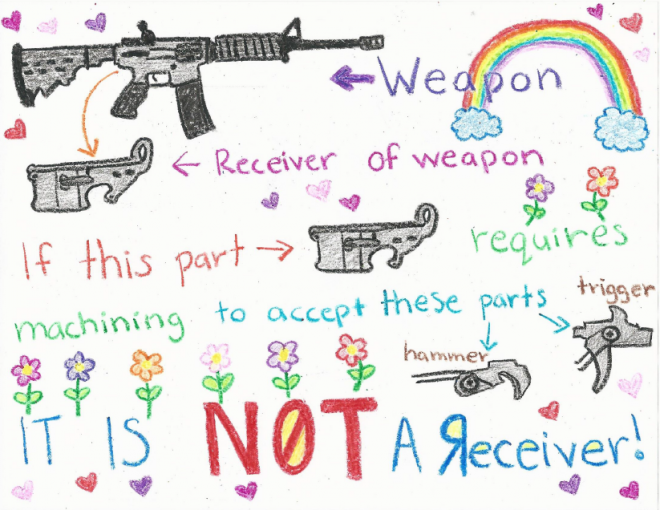 coffeeandspentbrass:  freexcitizen:  Ares Armor Crayon Drawing Sent To BATFE Director