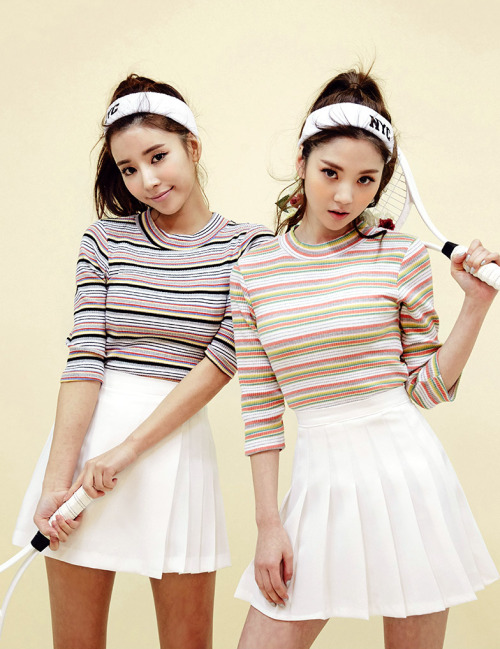 korean-dreams-girls:  Lee Chae Eun & JungYeon - February 22, 2016 1st Set 