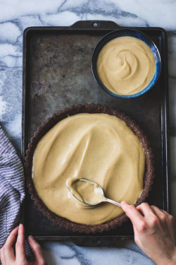 sweetoothgirl:  Rum-Kissed Banana Butterscotch Cream Tart in a Cocoa-Buckwheat Crust {Gluten-Free}   