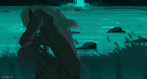eamikkir: You deserve those ghibli tears Solas. Doodle and bg practice~