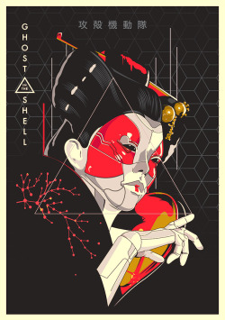 superscoundrel23: Ghost in the Shell: Robo Geisha illustration