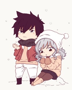 oink8:  unisonraidd:  Collab with the extremely talented @oink8 ,she drew the adorable gruvia chibis and i coloured ^^we hope you like it 💙❄💙  I LOVE YOUUU! collab with me more haha  thank you so much for this 😘 