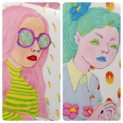 wishcandy:  New print releases, “Dazed” and “Choking up”. Just in time to sneakily get yourself something for the holidays, without the guilt. At บ each. Because only you know what you want. 🍭💖🌈(wishcandy.etsy.com)