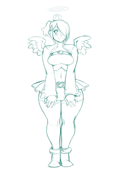Tsudanym:  For A Morning Warm Up, I Made A New Oc Cecilia’s Little Angel Friend