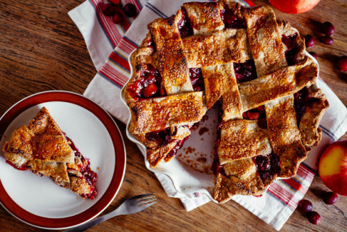 Cranberry and Apple Pie with Rye Crust