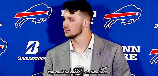 Josh Allen Speaking To The Media And Stealing Buffalo Hearts After The Bills Open The Season 2-0.