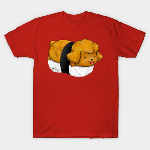 petshirts:Poodle Nigiri T-ShirtMmm.. sushi.Buy now! | tinyurl.com/y3z8pa44