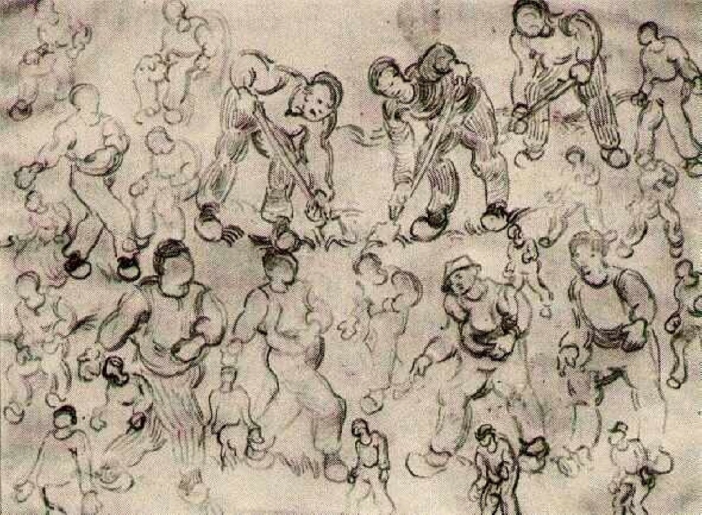 vincentvangogh-art:  Sheet with Numerous Figure Sketches, 1890 Vincent van Gogh