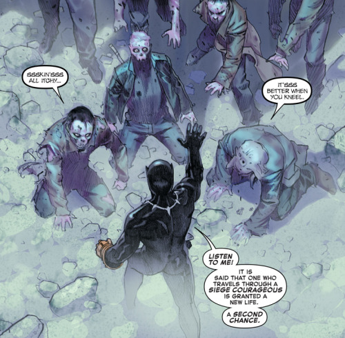 superheroesincolor:  Secret Wars #7 (2015)  //  Marvel Comics Black Panther (T'Challa), King of the Dead Story: Jonathan Hickman, art: Esad Ribic Get it now here  [ Follow SuperheroesInColor on facebook / instagram / twitter / tumblr ] 