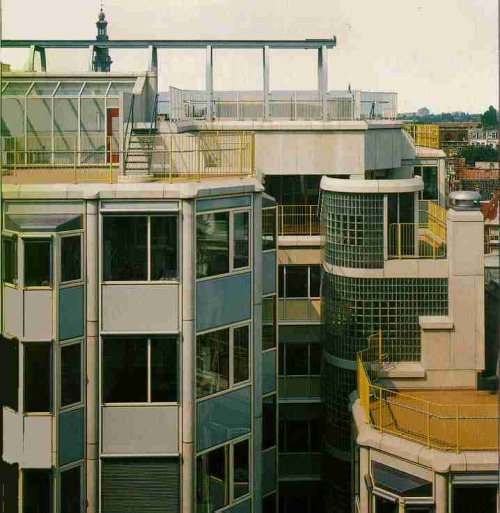dutch80s: germanpostwarmodern:P.C. Hoofthuis (1976-84) of Amsterdam University, the Netherlands, by 