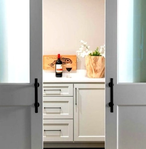 Single Wall Home Bar Columbus Inspiration For A Mid-sized Transitional Single-wall Vinyl Floor Remodel