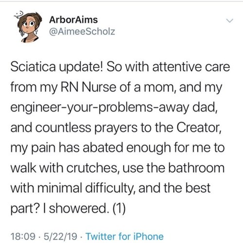 ‘Nother #sciatica update for y’all, thank you for being so patient with me while I recov