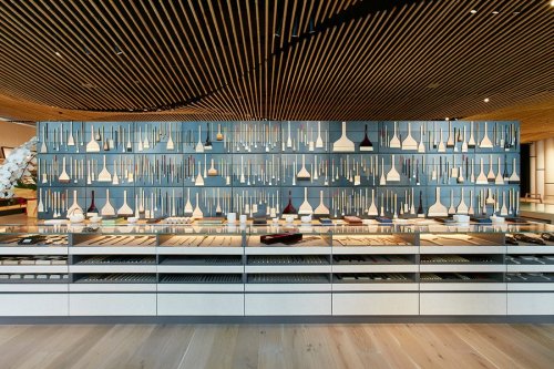 {From one undulating ceiling to another: this time in a gorgeous art supply store in Japan by archit