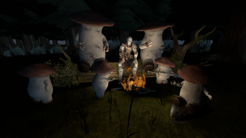 Mushroom People just joining Oscar who is just Camping right now, needing a rest but doesn’t mind ha