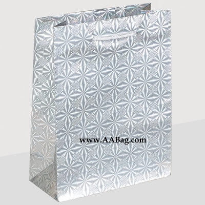 custom holographic paper bag , gift bag