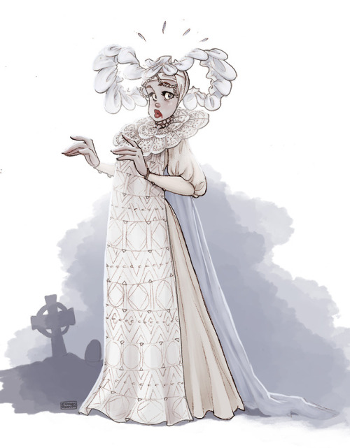 Lucy Westenra and her crazy wedding dress
