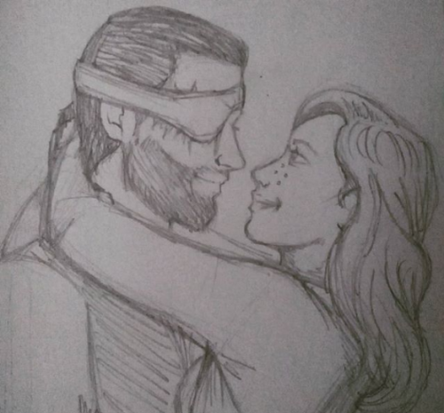 kaoribriefs:a fast sketch of Carl and Sophia from TWD, I’m just so happy for them &lt;3 &a