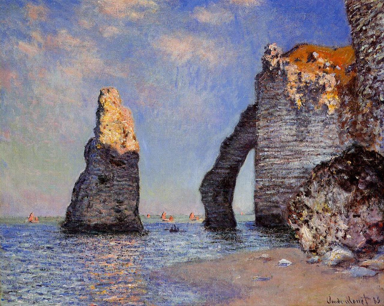 claudemonet-art:  The Rock Needle and the Porte d’Aval, 1885 Claude Monet 