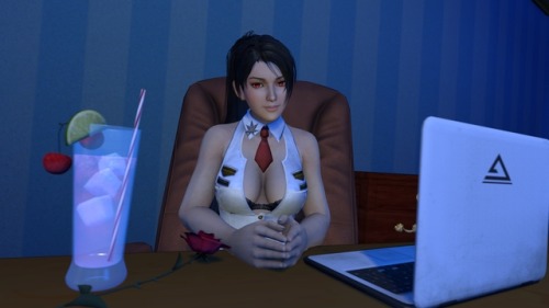 mistress-zoey:Simple little render on the new machine, Here’s to a good year of smut. *Raises glass of tea.* 