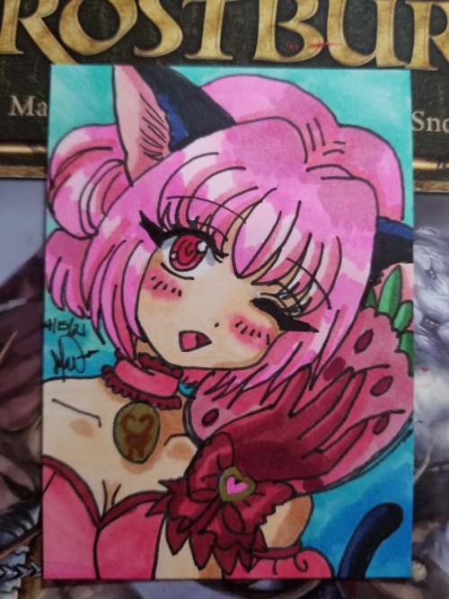 Latest order - Ichigo from Tokyo Mew Mew! :D This was a commission! :D First is before glitter accen