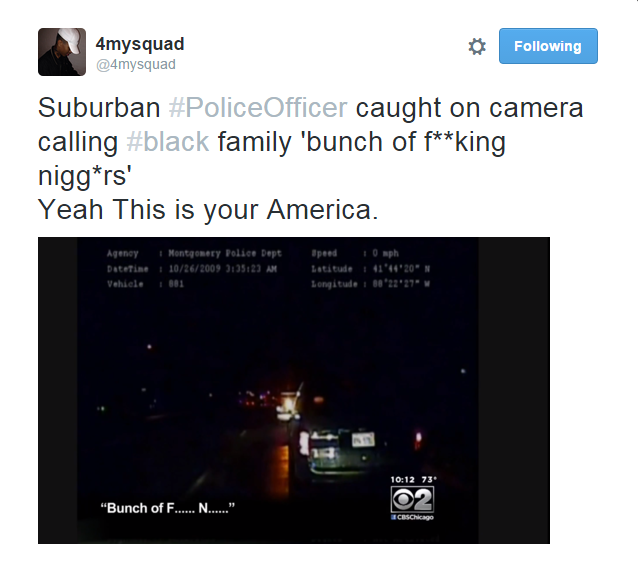 4mysquad:  Suburban police outside of Chicago caught on camera calling black family