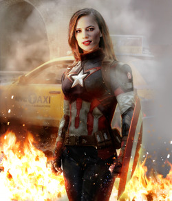 maggieshcw:   PEGGY CARTER AS CAPTAIN AMERICA