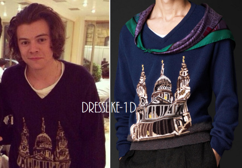dresslike-1d: Thank you to serendipity-rising for submitting this jumper that Harry wore the ot