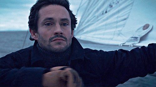 existingcharactersdiehorribly:On board, I’m the captain, so climb aboardHugh Dancy as Will Graham, H