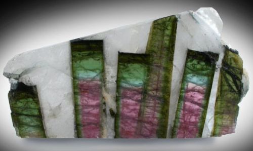 120-cell: poupon: mineralists: Elbaite Tourmaline Slices in Matrix Elabaite Tourmaline Slices in Mat