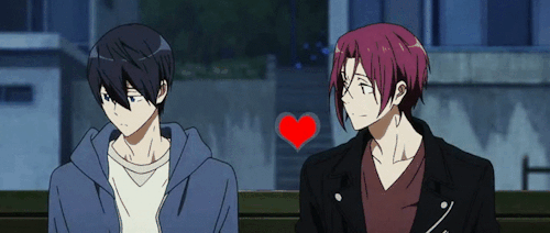 redxblueihateloveyou: Rin being extra gay when Haru’s not looking.