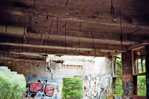 Abandoned radar station known as the Red Cliff Radar Station.