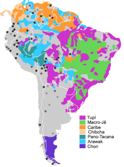 Tropylium:mapsontheweb:extenisve Linguistic Families Of South America (More Than