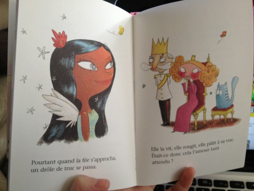 fuckyeahlesbianliterature:[image description: several photos of a picture book titled “La princesse 